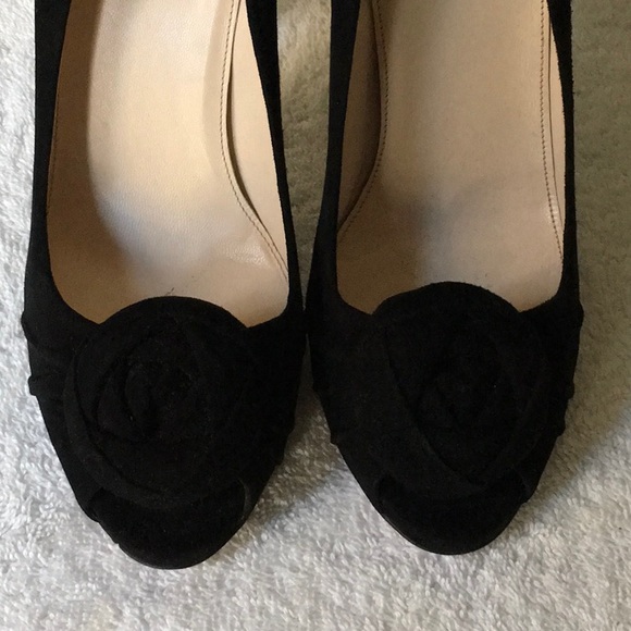 Prada 'Calzature Donna' Black Suede Open-Toe Heels (38 / US 8) - Picture 6 of 11